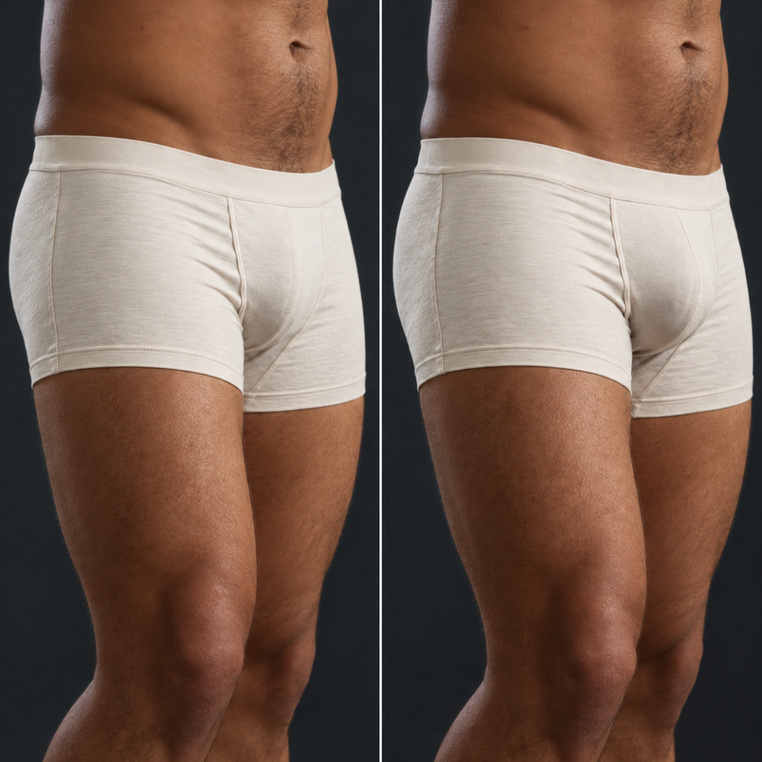 Resultado de harmonização íntima masculina, paciente 1